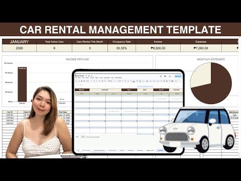 🔑 El panel de control de alquiler de coches definitivo para propietarios ocupados: ¡todo de un vistazo! - Plantilla de Google Sheets