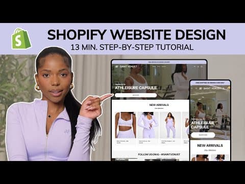 Comment concevoir un site Shopify - 2025 | Tutoriel étape par étape pour débutants