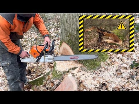 Wie man einen Baum mit Mortisen ms500i⚠️ fällt