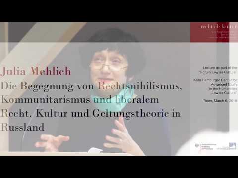 Julia Mehlich: The Encounter of Legal Nihilism, Communitarianism, and Liberal Law. Culture ...